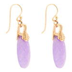 Sari Purple Quartz Golden Drop Earrings - Barse Jewelry