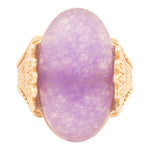 Sari Purple Quartz Golden Statement Ring - Barse Jewelry