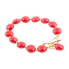 Scardale Red Shel Pearl Golden Bracelet - Barse Jewelry