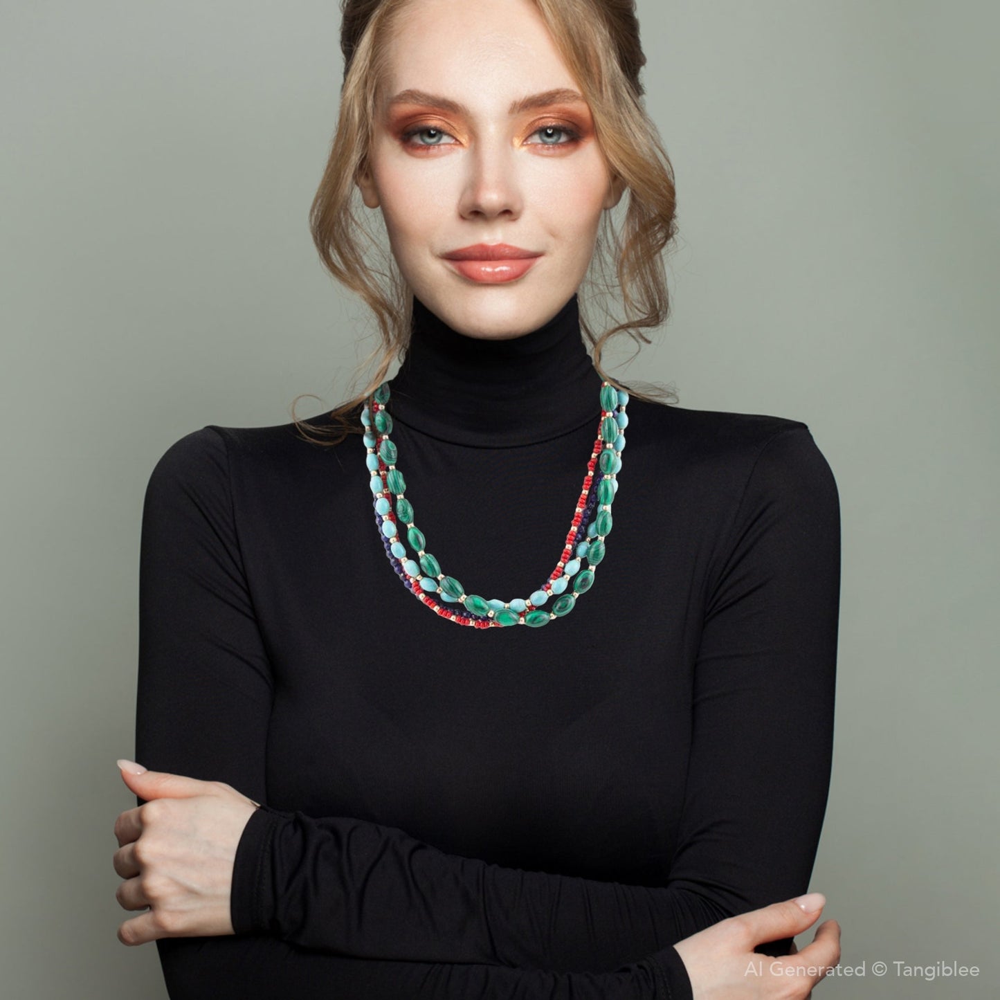 Scarsdale Multi Stone Colorful Statement Necklace - Barse Jewelry
