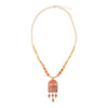 Scene Sunset Orange Sponge Coral Golden Pendant Necklace - Barse Jewelry