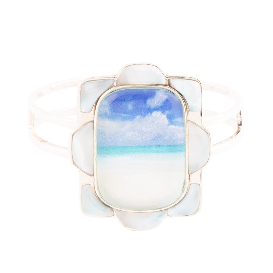 Scenic Blue Larimar and Sterling Silver Cuff Bracelet - Barse Jewelry