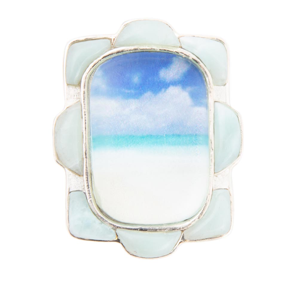 Scenic Blue Larimar and Sterling Silver Rings - Barse Jewelry