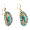 Sedona Blue Turquoise Golden Drop Earrings - Barse Jewelry