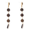 Sepia Sea Green Abalone Post Golden Drop Earrings - Barse Jewelry