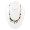 Sepia Sea Green Abalone Statement Golden Necklace - Barse Jewelry