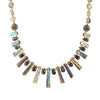 Sepia Sea Green Abalone Statement Golden Necklace - Barse Jewelry