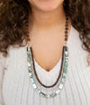 Sepia Sea Green Abalone Sterling Silver Strand Necklace - Barse Jewelry