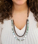 Sepia Sea Green Abalone Sterling Silver Strand Necklace - Barse Jewelry