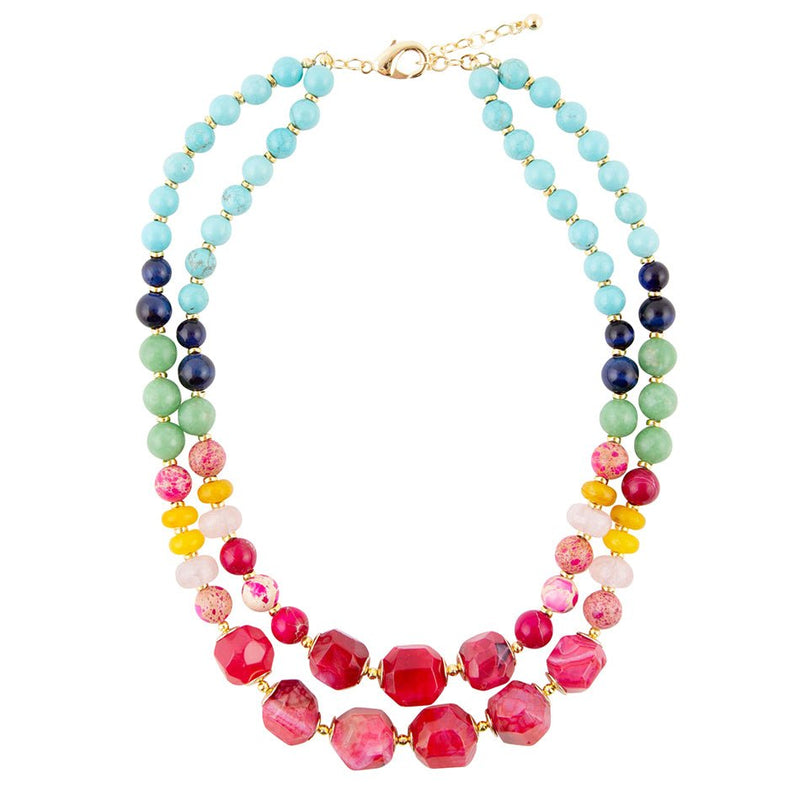 Serape Multistone Statement Necklace - Barse Jewelry