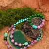 Seville Green and Purple Jade Golden Statement Bracelet - Barse Jewelry