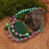 Seville Green and Purple Jade Golden Strand Necklace - Barse Jewelry