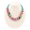 Seville Green and Purple Jade Golden Strand Necklace - Barse Jewelry