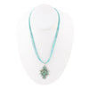 Sharp Multi Strand Blue Turquoise and Sterling Silver Pendant Necklace. - Barse Jewelry