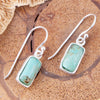 Small Blue Turquoiseand Sterling Silver Drop Earrings - Barse Jewelry