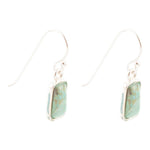 Small Blue Turquoiseand Sterling Silver Drop Earrings - Barse Jewelry