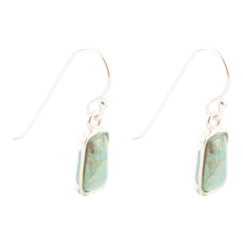 Small Blue Turquoiseand Sterling Silver Drop Earrings - Barse Jewelry