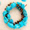 Smoky Brown Tiger's Eye Golden Bracelet Set - Barse Jewelry