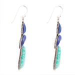Soledad Blue Lapis and Amazonite Sterling Silver Drop Earrings - Barse Jewelry