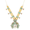 Squash Blossom Statement Blue Turquoise Golden Necklace - Barse Jewelry