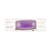Stacking Hammered Purple Amethyst and Sterling Silver Ring Set - Barse Jewelry