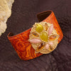 Stargazer Green Jasper Golden Leather Cuff Bracelet - Barse Jewelry