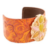 Stargazer Green Jasper Golden Leather Cuff Bracelet - Barse Jewelry