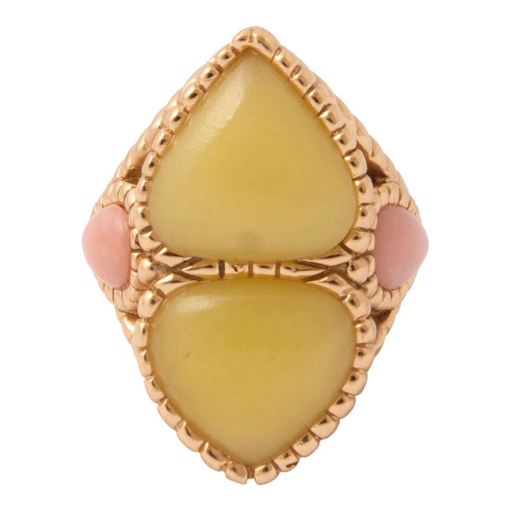 Stargazer Green Jasper Golden Statement Ring - Barse Jewelry