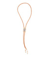 Steer Skull Green Aventurine Golden Leather Bolo Necklace - Barse Jewelry