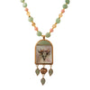 Steer Skull Green Aventurine Golden Pendant Necklace - Barse Jewelry