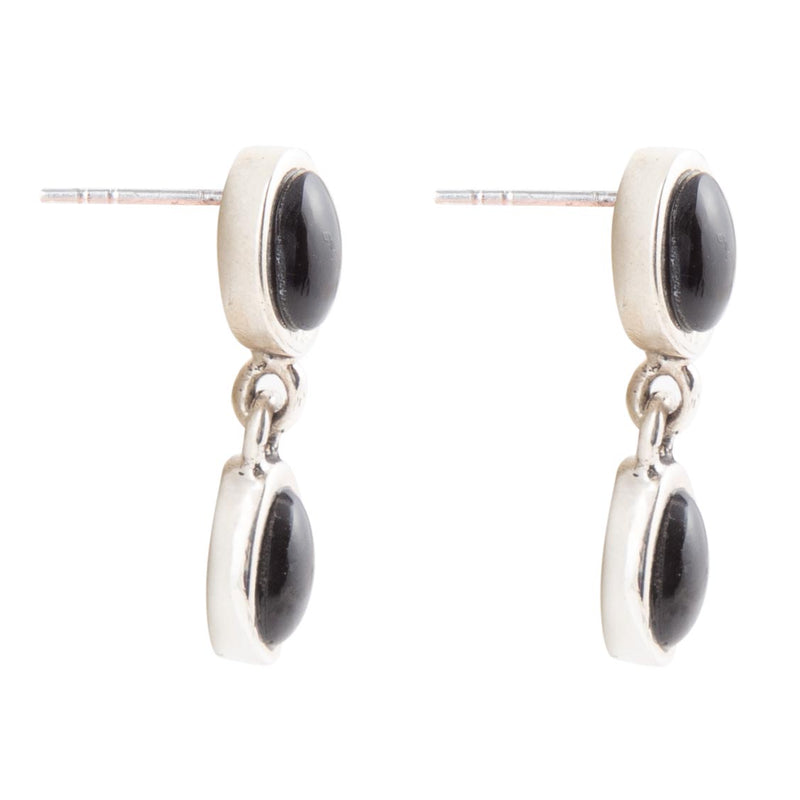 Sterling Silver Black Onyx Drop Earrings - Barse Jewelry