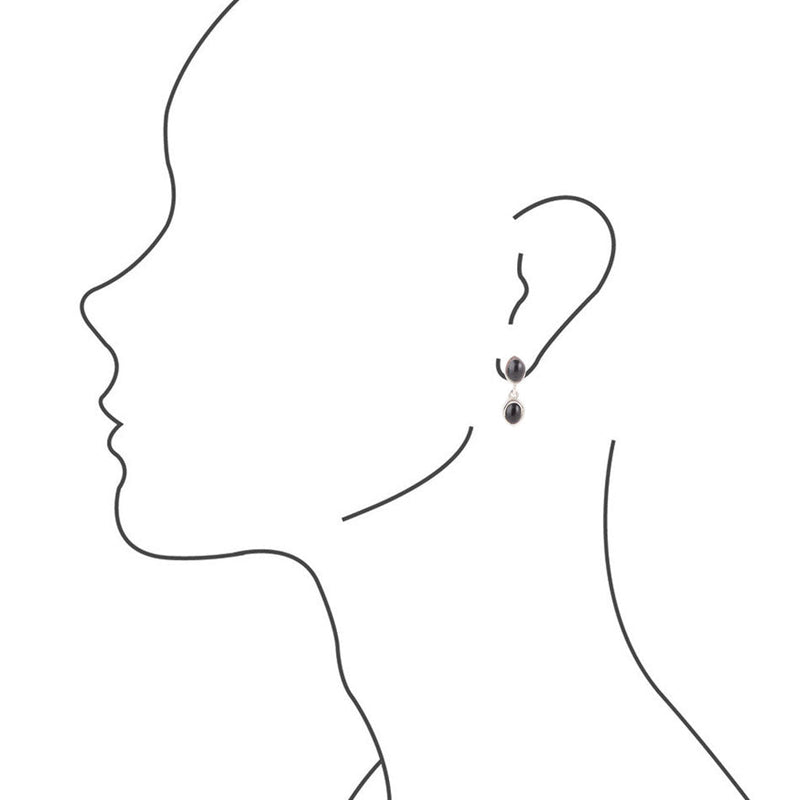 Sterling Silver Black Onyx Drop Earrings - Barse Jewelry