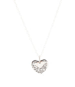 Sterling Silver Engraved Heart Pendant Neckalce - Barse Jewelry