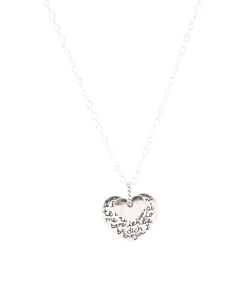Sterling Silver Engraved Heart Pendant Neckalce - Barse Jewelry