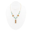Talavera Tile and Blue Turquoise Golden Y - Neck - Barse Jewelry