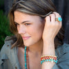 Terra Blue Turquoise Golden Statement Ring - Barse Jewelry