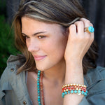 Terra Blue Turquoise Golden Statement Ring - Barse Jewelry