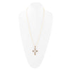 The Light White Mother of Pearl Cross Pendant Golden Necklace - Barse Jewelry