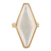 Trillion White Mother of Pearl Golden Ring - Barse Jewelry