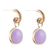 Tucson Charm Purple Quartz Gold Drop Earrings - Barse Jewelry