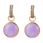 Tucson Charm Purple Quartz Gold Drop Earrings - Barse Jewelry