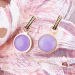 Tucson Charm Purple Quartz Gold Drop Earrings - Barse Jewelry