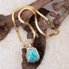 Turquoise Baron Snake Chain Pendant Necklace - Barse Jewelry