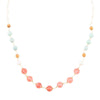 Watermalon Kiss Mint Jasper Golden Long Necklace - Barse Jewelry
