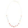 Watermalon Kiss Mint Jasper Golden Long Necklace - Barse Jewelry