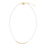 White Mother of Pearl Golden Bar Necklace - Barse Jewelry