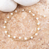 White Mother of Pearl Golden Chain Bracelet - Barse Jewelry
