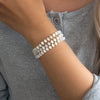 White Mother of Pearl Golden Stretch Bracelet Set - Barse Jewelry