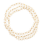 White Mother of Pearl Golden Stretch Bracelet Set - Barse Jewelry