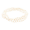White Mother of Pearl Golden Stretch Bracelet Set - Barse Jewelry